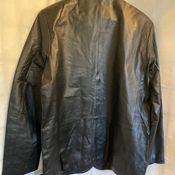 NWT Niko Men's Black Leather Blazer Size Large - Picture 5 of 8